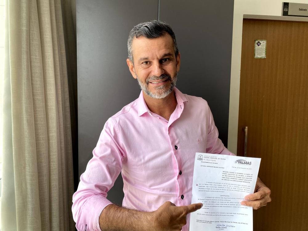 Vereador de Palmas Mauro Lacerda apresenta requerimento solicitando a criação de uma escola de idiomas para alunos da rede municipal
