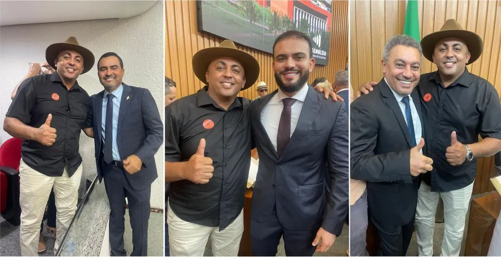 O vereador Dian Carlos participou neste sábado da cerimônia de posse da nova Mesa Diretora da Aleto